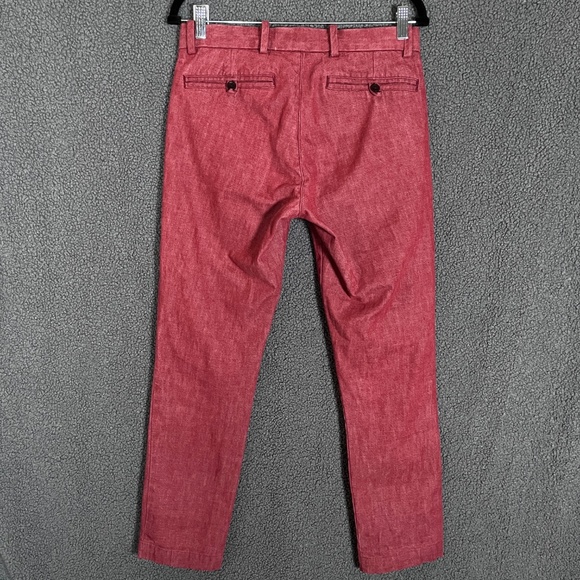 Gustin Chambray Slim Fit Chino Pants - Men's Size 29*29 - Red - Picture 3 of 11